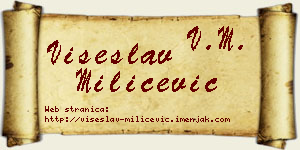 Višeslav Milićević vizit kartica